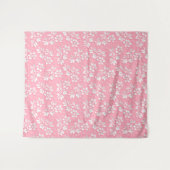 Tenture Fleurs modernes rose blanc verre (Devant (Horizontal))