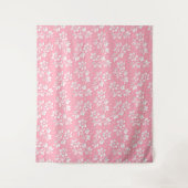 Tenture Fleurs modernes rose blanc verre (Devant)