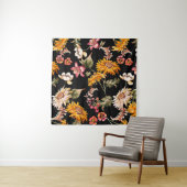 Tenture Fleurs motif beau et sans couture. Texture de tiss (En situation)