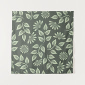 Tenture Fleurs motif vert printemps (Devant (Horizontal))