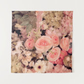 Tenture Fleurs murales texture rétro - Filtre à effet vint (Devant (Horizontal))