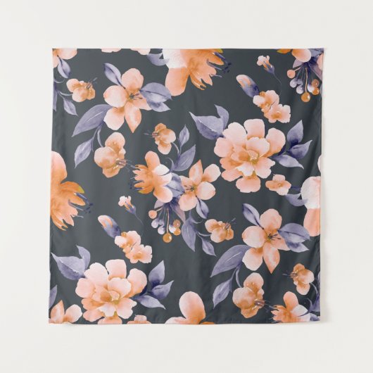 Tenture Fleurs Peintes Fond Sans Couture (Devant (Horizontal))
