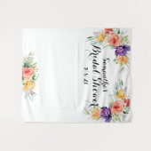 Tenture Fleurs pour la Mariée: Toile de Fond pour Photoboo (Devant (Horizontal))