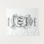 Tenture Fleurs pour les 60 ans de mariage de diamant (Devant (Horizontal))