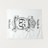 Tenture Fleurs pour les 65 ans de mariage (Devant (Horizontal))