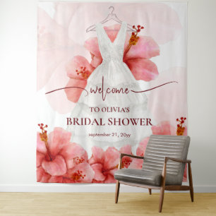 Tenture Fleurs romantiques Robe Fête des mariées Accueil