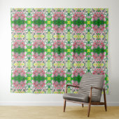 Tenture Fleurs roses (En situation (horizontale))