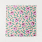 Tenture Fleurs roses (Devant)