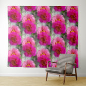 Tenture Fleurs roses au soleil (En situation (horizontale))