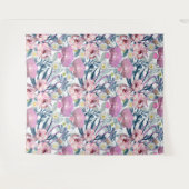 Tenture Fleurs roses et orchidée. (Devant (Horizontal))