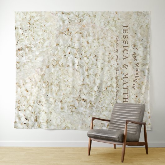 Tenture Fleurs Roses Mariages blanches Contexte (En situation (horizontale))