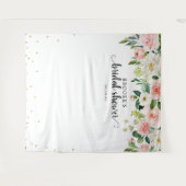 Tenture Fleurs roses pastel pour douche de mariée Photo (Devant (Horizontal))