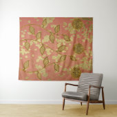 Tenture Fleurs roses rustiques brillantes (En situation (horizontale))