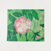 Tenture Fleurs roses sauvages (Devant (Horizontal))