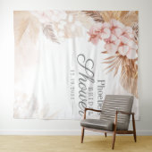 Tenture Fleurs rustiques de mariage Pampas Grass Tan (En situation (horizontale))