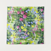 Tenture Fleurs sauvages aquarelle (Devant (Horizontal))