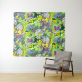 Tenture Fleurs sauvages aquarelle (En situation (horizontale))