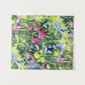Tenture Fleurs sauvages aquarelle (Devant (Horizontal))