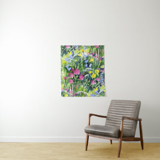 Tenture Fleurs sauvages aquarelle