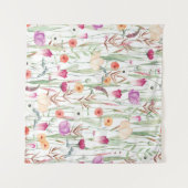 Tenture Fleurs Sauvages Aquarelle Conception transparente (Devant (Horizontal))