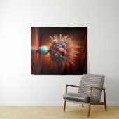 Tenture Fleurs sauvages contre le cuivre vieilli (En situation (horizontale))