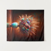 Tenture Fleurs sauvages contre le cuivre vieilli (Devant (Horizontal))