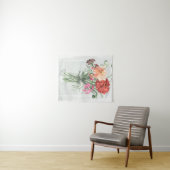 Tenture Fleurs sauvages d'été - Rose & Rouge (En situation (horizontale))