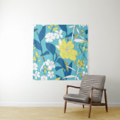 Tenture Fleurs sauvages sans couture motif sur arrière - p (En situation)