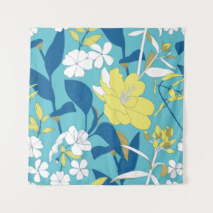 Tenture Fleurs sauvages sans couture motif sur arrière - p