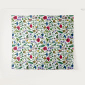 Tenture Fleurs sauvages sur blanc cassé (Devant (Horizontal))