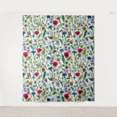 Tenture Fleurs sauvages sur blanc cassé (Devant)