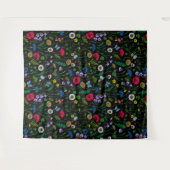 Tenture Fleurs sauvages sur fond noir (Devant (Horizontal))