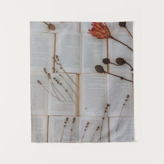 Tenture Fleurs séchées sur les livres (Devant)