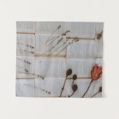 Tenture Fleurs séchées sur les livres (Devant (Horizontal))