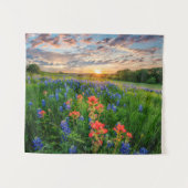 Tenture Fleurs | Texas Bluebonnets & Indian Paintbrush (Devant (Horizontal))