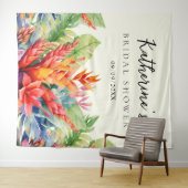 Tenture Fleurs Tropicales Hawaïennes Baby Shower (En situation (horizontale))