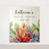 Tenture Fleurs Tropicales Hawaïennes Baby Shower Nuptial (Devant)
