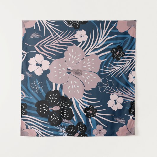 Tenture Fleurs tropicales Palm Texture Feuille (Devant (Horizontal))