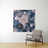 Tenture Fleurs tropicales Palm Texture Feuille (En situation (horizontale))