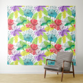 Tenture Fleurs tropicales sans couture motif (En situation (horizontale))