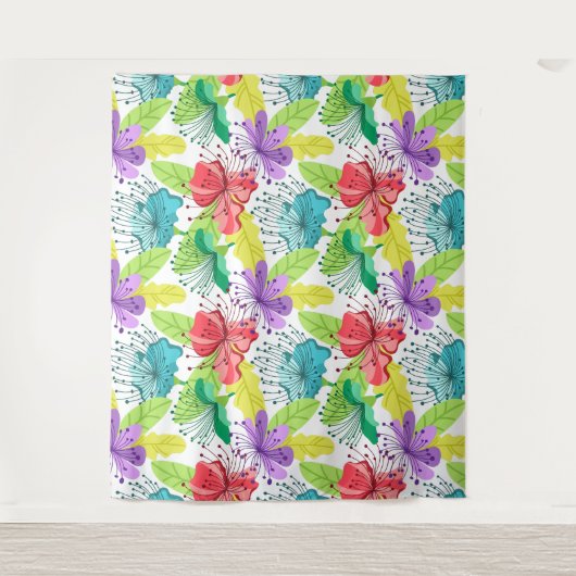 Tenture Fleurs tropicales sans couture motif (Devant)