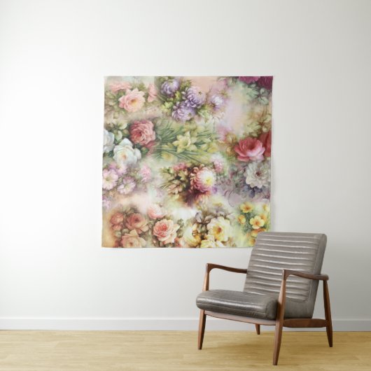 Tenture Fleurs vintages (En situation (horizontale))