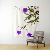 Tenture Fleurs violettes dans la brise (En situation)