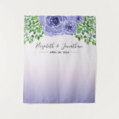 Tenture Fleurs violettes et verdure | Prop photo mariage (Devant)