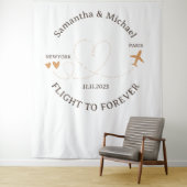 Tenture Flight Plane Travelling backdrop Wedding (En situation)