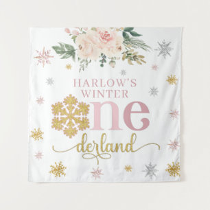 Tenture Flocon de neige floral d'hiver ONEderland 1er anni