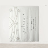 Tenture Flocons de neige élégants Baby Shower d'hiver Bien (Devant)