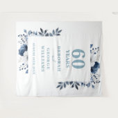 Tenture Floral 60th Anniversary Photo Booth fond (Devant (Horizontal))