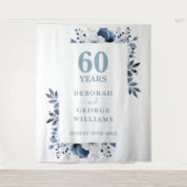 Tenture Floral 60th Anniversary Photo Booth fond (Devant)