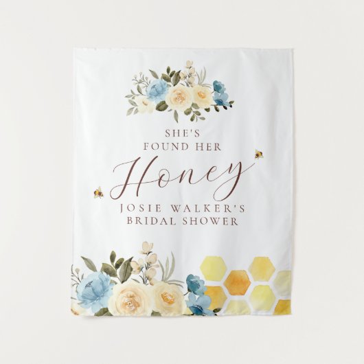 Tenture Floral Bee Baby Shower (Devant)
